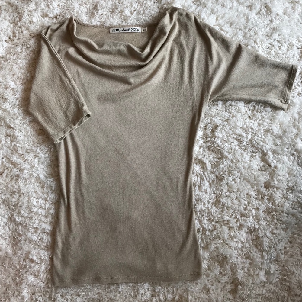 Michael Stars Evereve OS Tan/Gold Top NWOT
